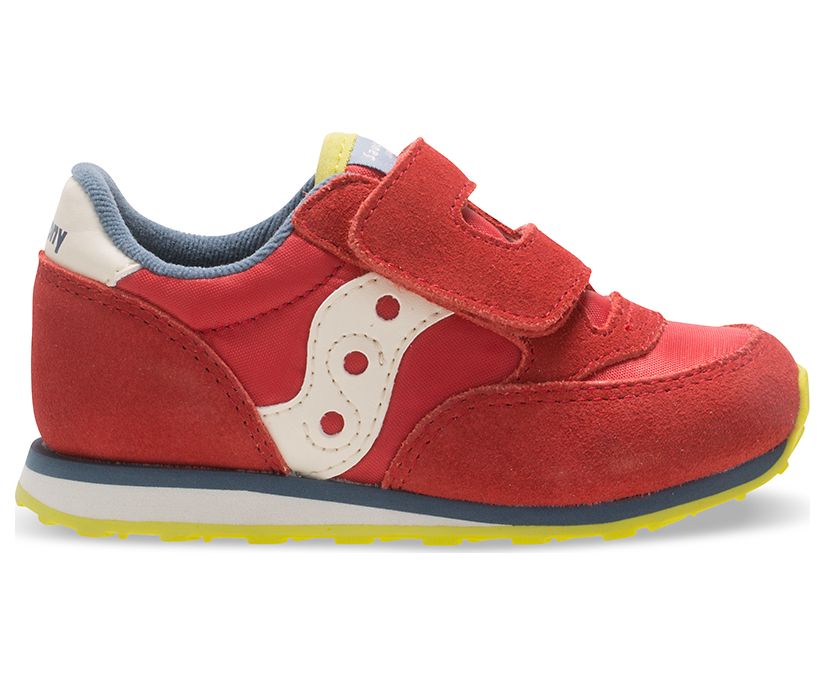 Kids' Saucony Baby Jazz Hook & Loop Sneakers Red / Blue / Light Green | Singapore 716FDNM